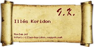 Illés Koridon névjegykártya